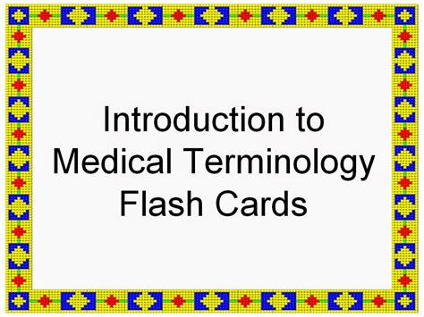 Printable Medical Terminology Flash Cards: A Convenient Way To Learn Medical Terms