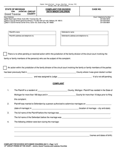 Printable Michigan Divorce Papers: An Overview