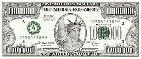 Printable Million Dollar Bill: A Fun And Creative Addition To Your Collection