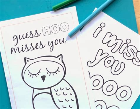 Printable I Miss You Cards Templates 101 Activity