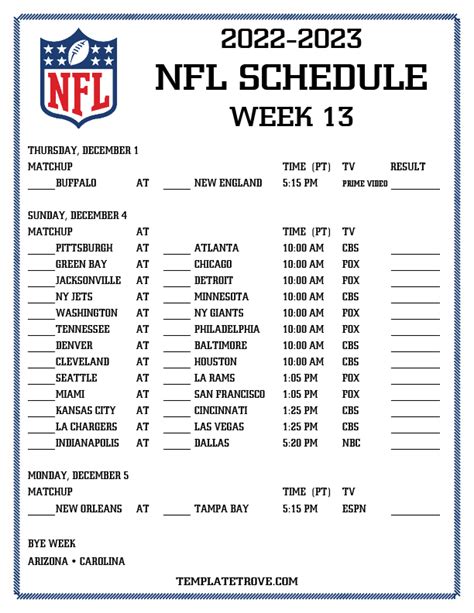 Chargers Schedule 202223 Printable