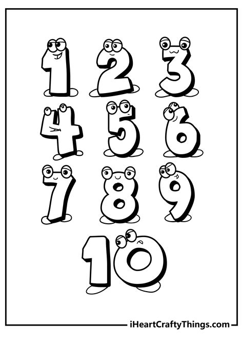 FREE Printable Number Coloring Pages 110 for Kids. 123 Kids Fun Apps