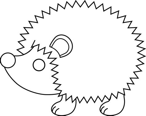 Hedgehog template Paper craft for preschool Coloring Page
