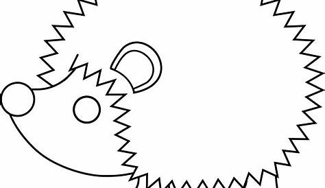 Printable Outline Hedgehog Template