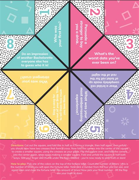 Printable Paper Fortune Teller: A Fun Way To Predict Your Future