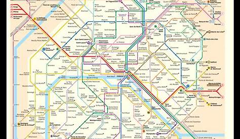 Central Paris metro map