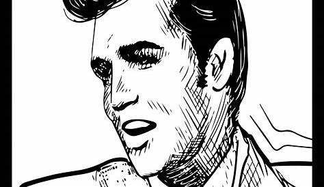 Elvis Presley Line Drawing at GetDrawings | Free download