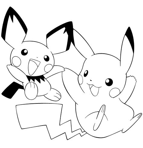 Pokemon Pichu Coloring Pages to Print Free Pokemon Coloring Pages