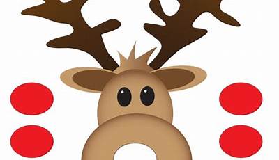 Printable Pin The Nose On Rudolph