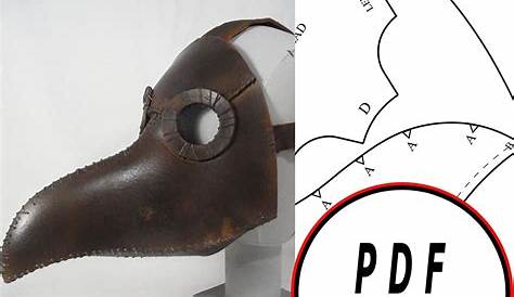 Printable Plague Doctor Mask Template ,