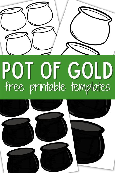 Printable Pot of Gold Coloring Page for Kids SupplyMe