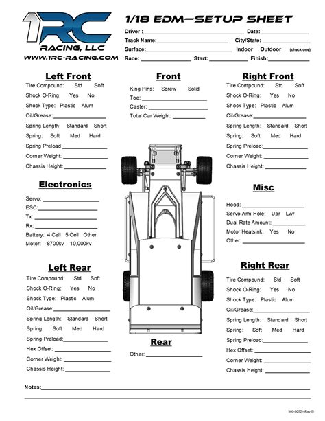 Printable Racing Setup Sheets: A Comprehensive Guide