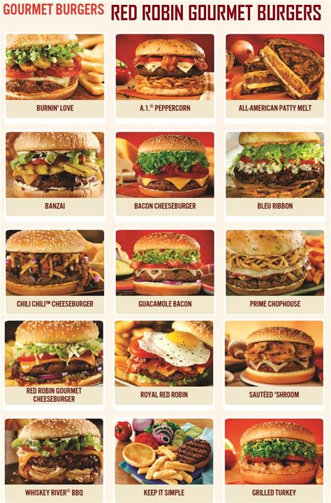 Printable Red Robin Menu With Prices