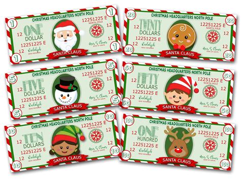 Printable Santa Bucks Template: A Fun And Creative Way To Celebrate Christmas