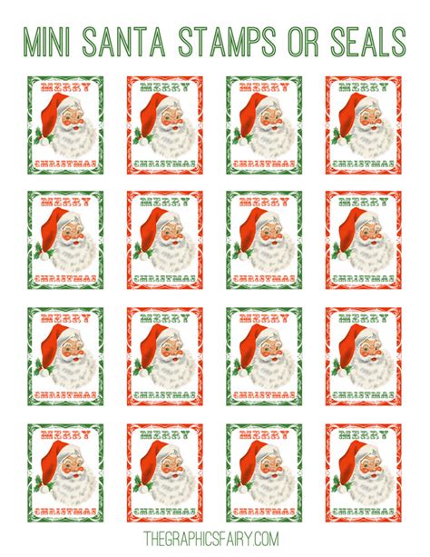 Santa stamp, Christmas mail, Mail stamp