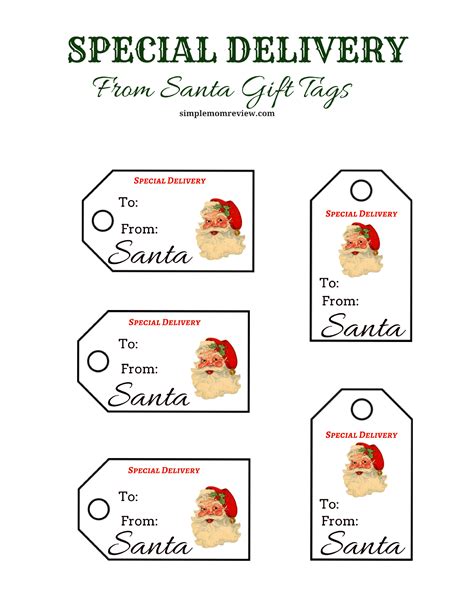 From Santa Gift Tags Free Printable Simple Mom Review