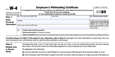 W4 Form Instructions To File 2021 W4 Forms