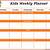 printable schedule weekly planner kids a-z reading