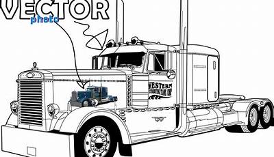 Printable Semi Truck Coloring Pages