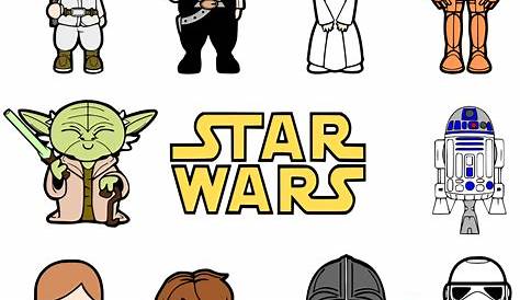 Star Wars Cartoon Characters Coloring Pages - star wars color page