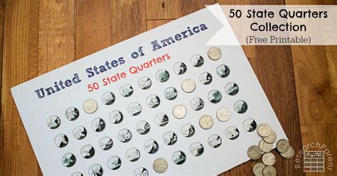Printable State Quarter Collection Sheet: A Guide To Building Your Collection