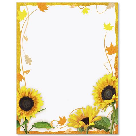 Free Sunflowers border Stock Photo
