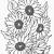 printable sunflower coloring page