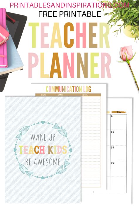 Clean Life and Home FREEBIE! Teacher Planner Cover {with Editable Name