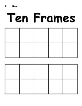FREE ten frames (1 to 20) posters Kindergarten freebies, Ten frames