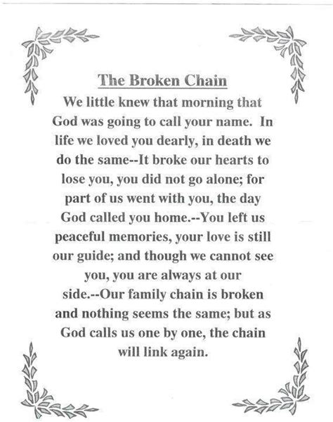 Printable The Broken Chain Poem Pdf: Understanding The Power Of Words