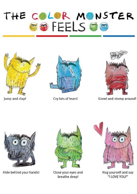 Printable The Color Monster Activities Pdf