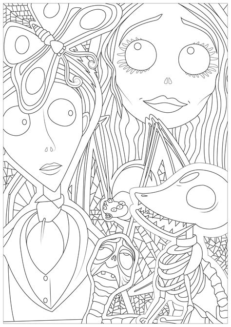 Printable Tim Burton Coloring Pages: Bring Your Favorite Characters To Life