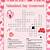 printable valentine s day crossword
