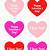printable valentines hearts