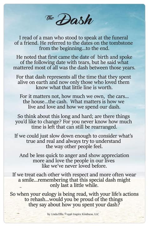 Printable Version Printable The Dash Poem