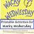 printable wacky wednesday activities
