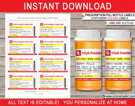 Printable Walgreens Prescription Label Template: A Comprehensive Guide