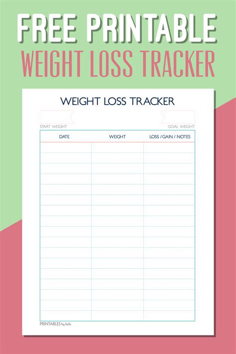 8 Best Printable Weight Loss Log