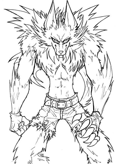 Undead Werewolf Coloring Page Free Printable Coloring Pages for Kids