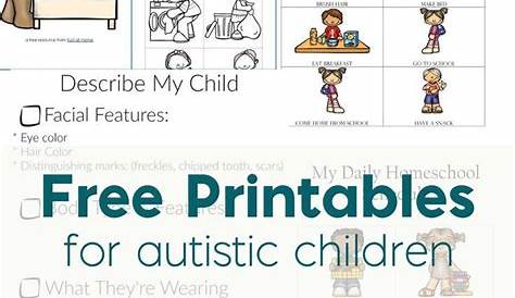 Printable Worksheets For Autistic Students