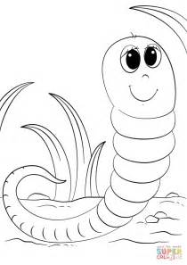 worm printable coloring page Bugs printable coloring pages