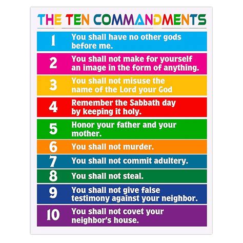 Printable 10 Commandments Niv
