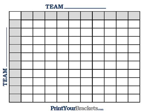 Printable 100 Square Football Pool Template