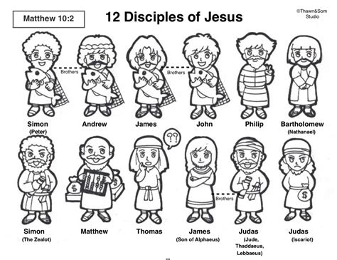 printable 12 disciples activity sheets