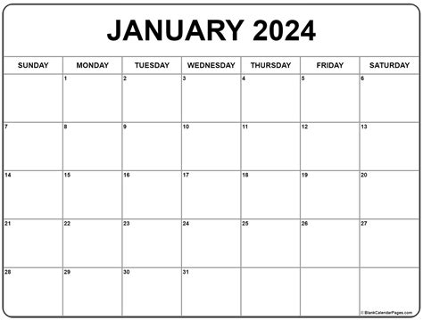 Free January 2024 Calendar Printable Templates