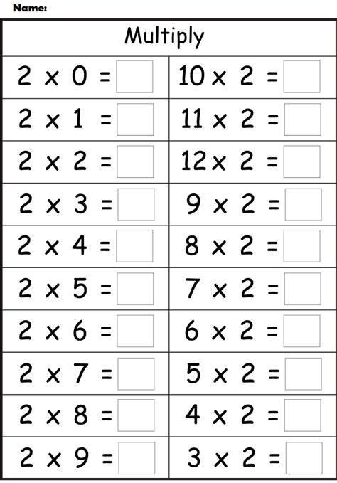 Printable 2S Worksheet