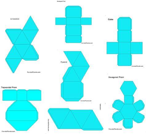 Printable 3D Geometric Shapes Templates