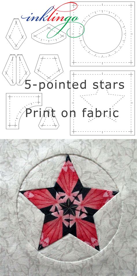 Printable 5 Point Star Quilt Pattern
