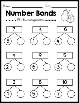 Printable Adding With Number Bond