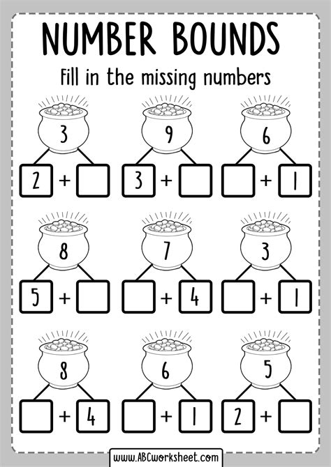 Printable Addition Number Bonds